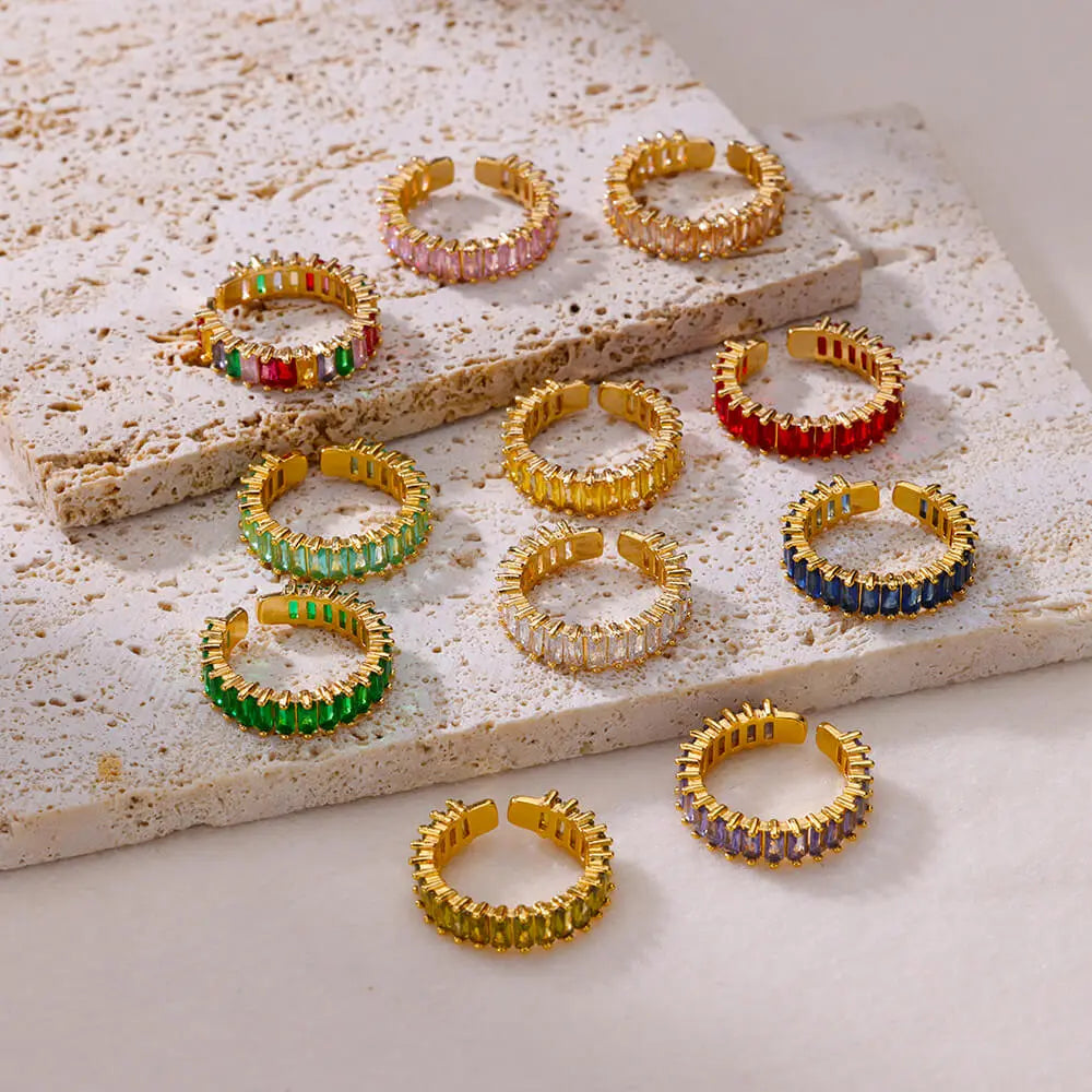 Gold Plated Cubic Zircon Rings